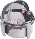 Fisher-Price Portable Bassinet and Travel-Play Area with Baby Toys, Indoor and Outdoor Use, On-the-Go Baby Dome, Windmill